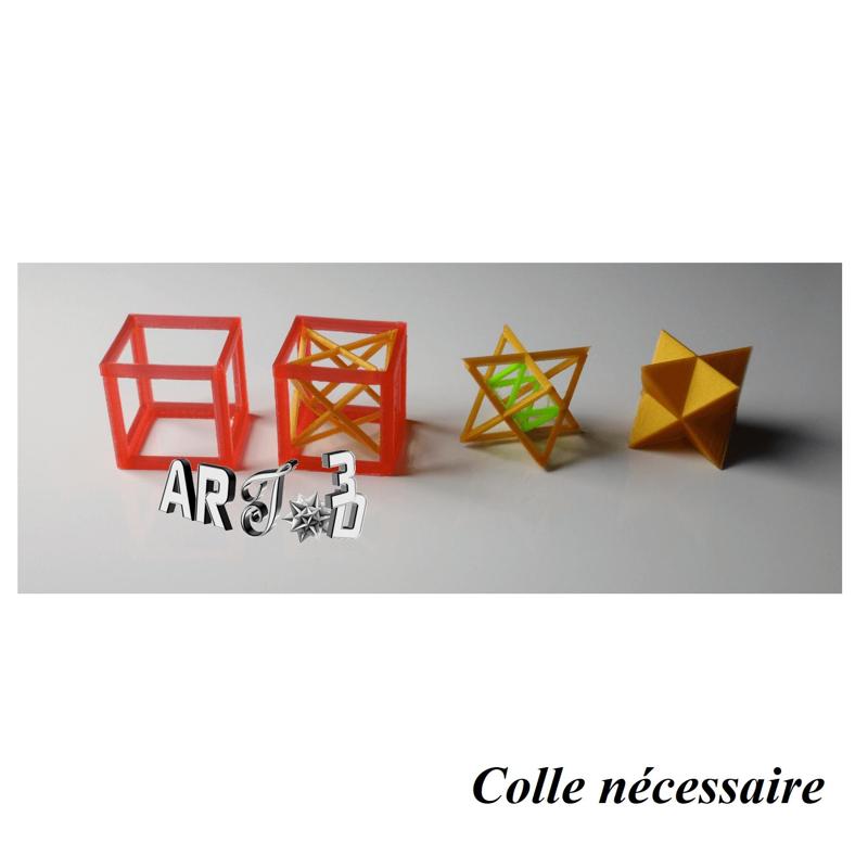 art3d-clb stella octangula (Kepler star) and its construction stages