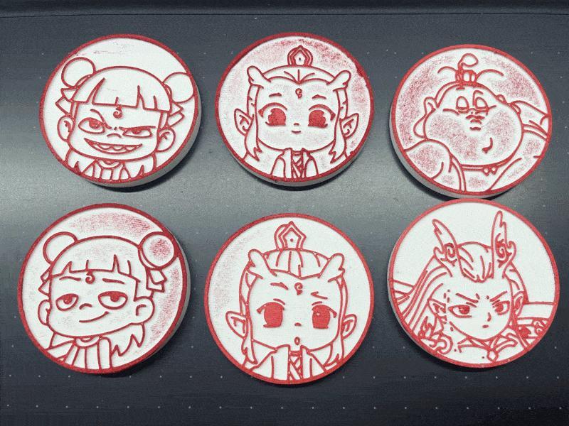 Nezha Seal Blind Box: Six Designs, Usable as Tags/Pendants/Ornaments
