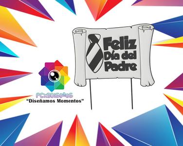 TOPPER TORTA - Pergamino HAPPY FATHER DAY -