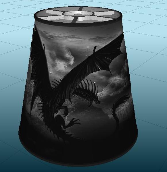 LITHO/ABAT JOUR dragon for ceiling