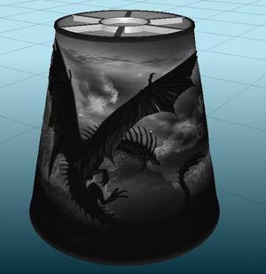 LITHO/ABAT JOUR dragon for ceiling