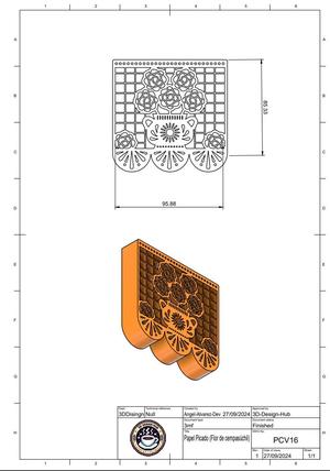 Papel Picado (Cempasúchil flower)