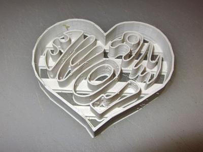 Mr Love cookie cutter / press version 2