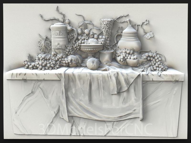 3D Model STL File for CNC Router Laser & 3D Printer Still Life 7