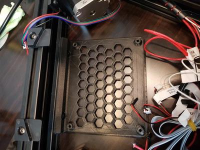 Duet Wifi mount with hex pattern for 2020 extrusion