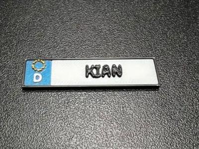 Customizable German Decorative License Plate with Name