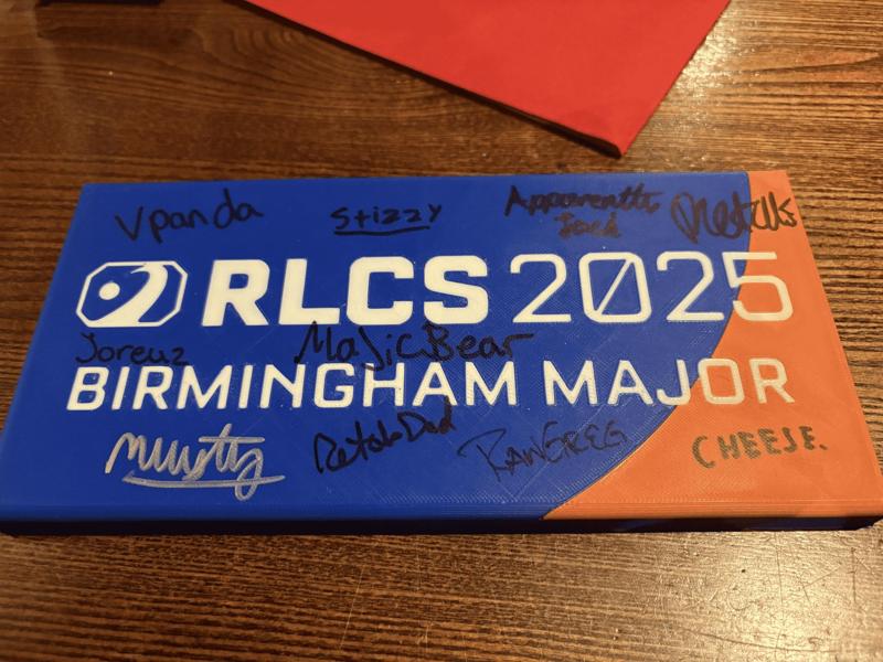 RLCS Birmingham Major Plaque