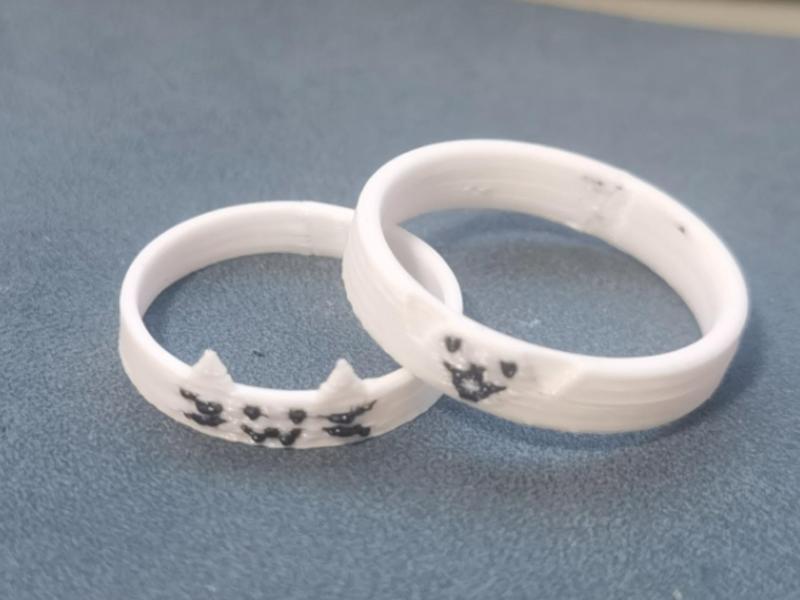 Just 1g, 10 minutes to create these adorable cat and dog couple rings, add some romance to your significant other, different ring sizes are compatible