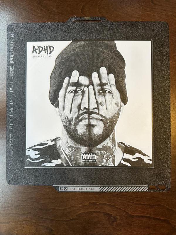 ADHD - Joyner Lucas Album Cover - Hueforge