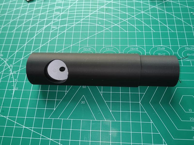 3D-printed cow-shaped reflective axis calibration eyepiece