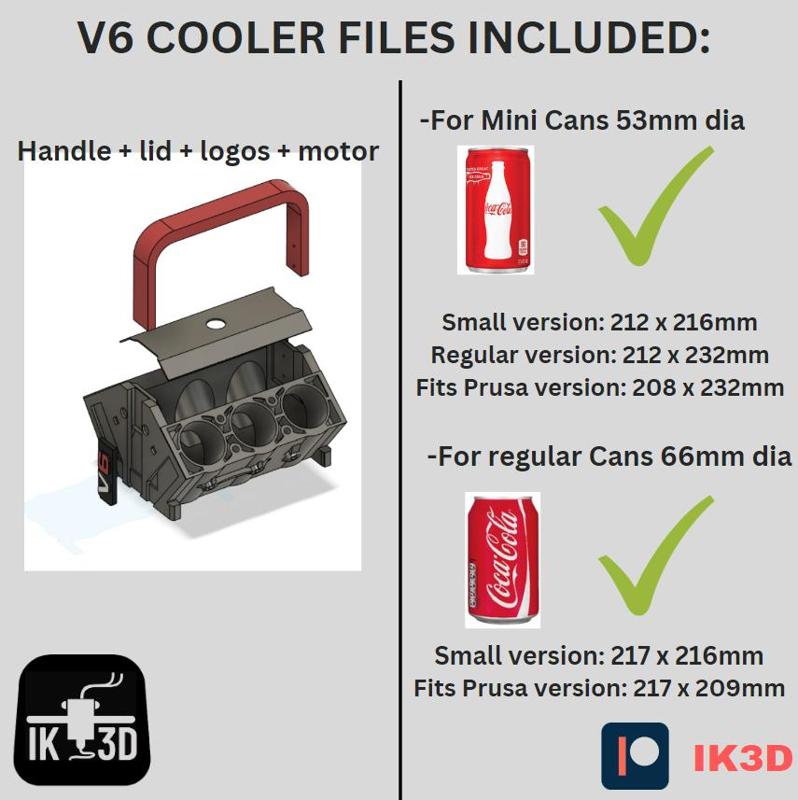 V6 CAN COOLER / HOLDER FOR REGULAR AND MINI CANS