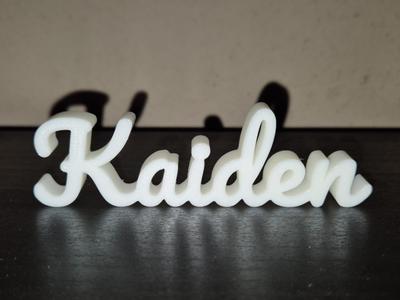 Kaiden Name Sign Display Decor
