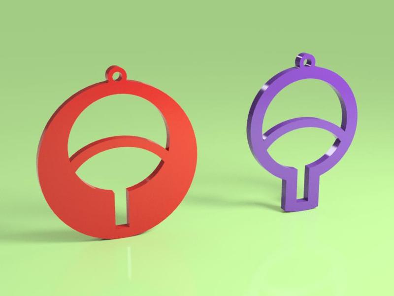 Uchiha earring pendant