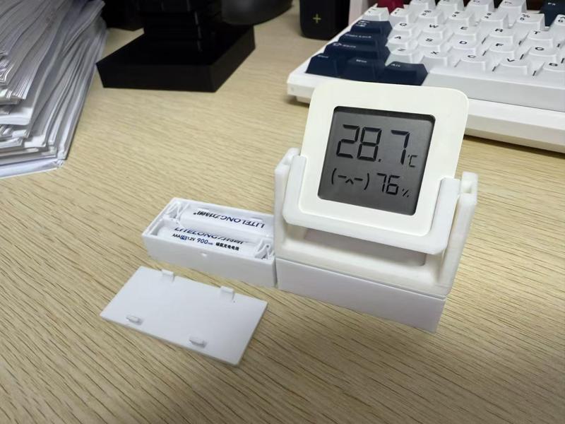 #7/AAA Battery Case, Metal-Free, Compatible with Xiaomi Temperature and Humidity Meter 2 Bracket Size, Requires Only Scrap Wires, 3V Series