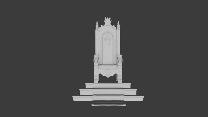 King's Throne 3D Model – Majestic & Royal Download