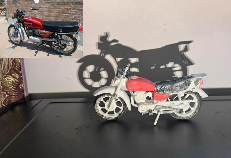 A Honda 125cc motorcycle, with articulated wheel stand, perfect for a stylish ride home for the Lunar New Year celebrations