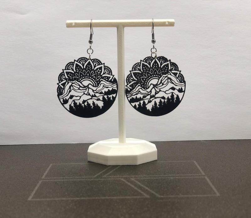 Mandala "Rising sun" earrings 0.2 mm nozzle no AMS