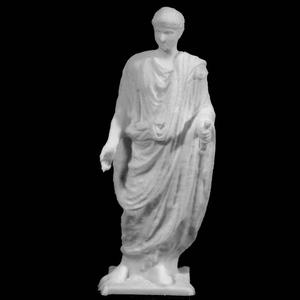 Man wearing a toga at The Royal Ontario Museum, Toronto