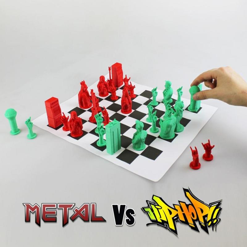 Metal Vs Hip Hop full chess set!