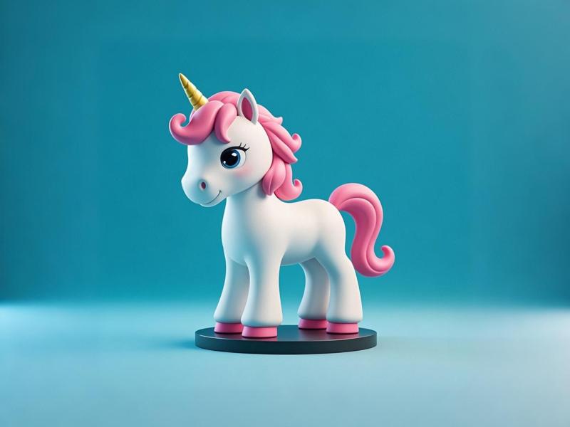 Cute Pink Unicorn - Chibi Toy Figure Ornament