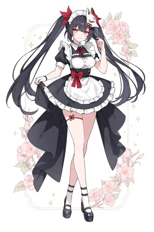 【Monochrome Lithophane】Maid Dress Sparkle