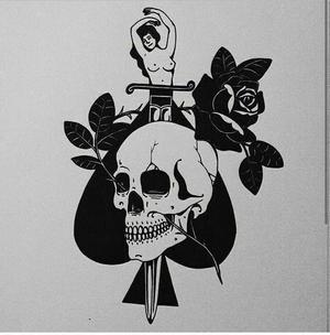 Skull Rose Wall Decor