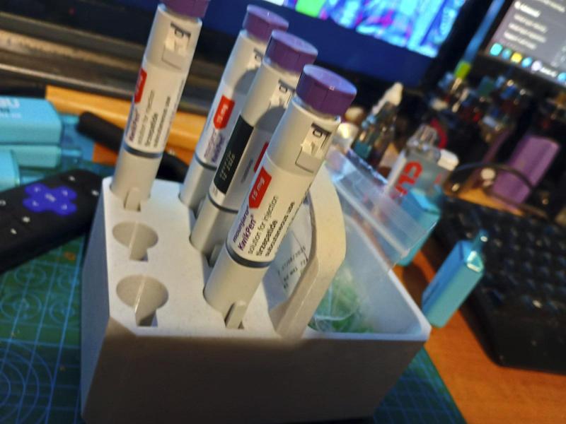 KwikPen fridge basket holder for 6 pens