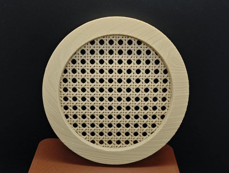 Wood Grain Rattan Tray