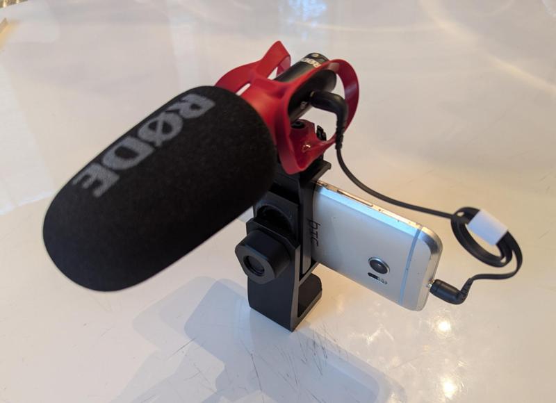 3D printable cellphone tripod mount with cold shoe