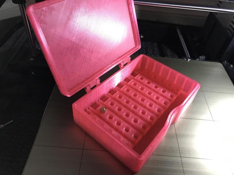 Prusa Nozzle Threaded Holders (Storage Box) 5x8