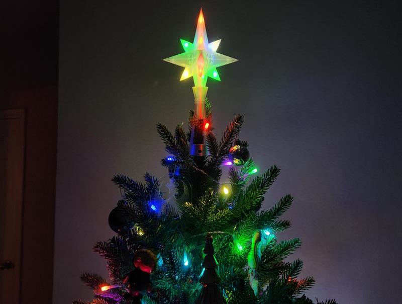 Star Christmas Tree Topper w/Supportive Base