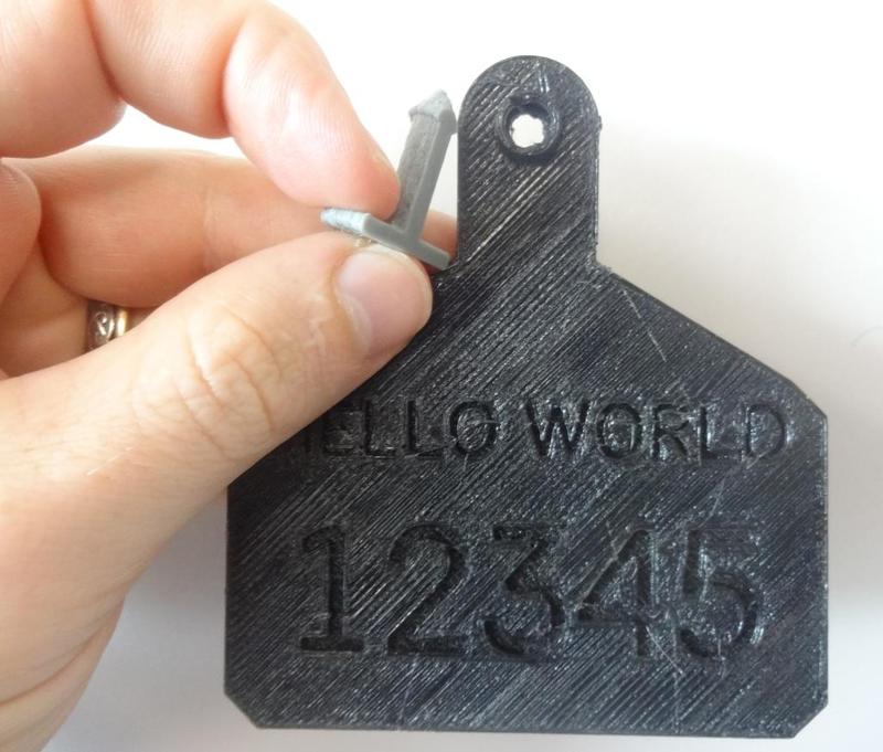 Cattle or reindeer ear tag