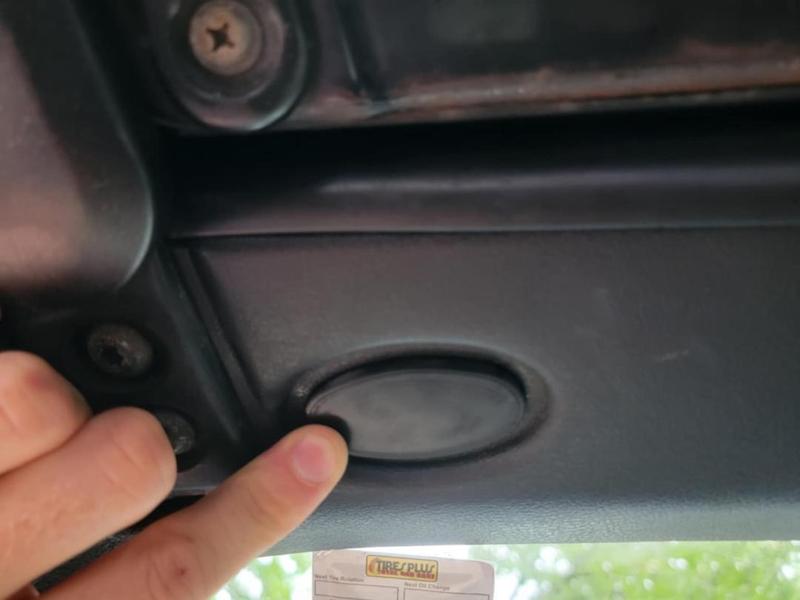 NA NB Miata Sun Visor Delete Plate, No Bolt Holes