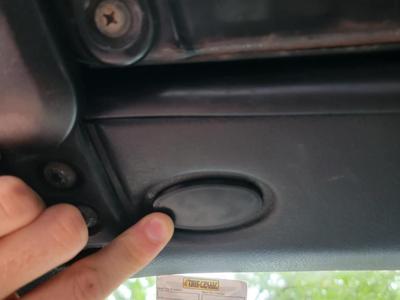 NA NB Miata Sun Visor Delete Plate, No Bolt Holes
