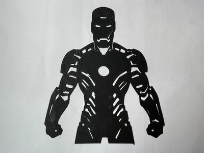 iron man silhouette (wall art)