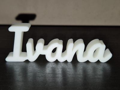 Ivana Name Sign Display Decor