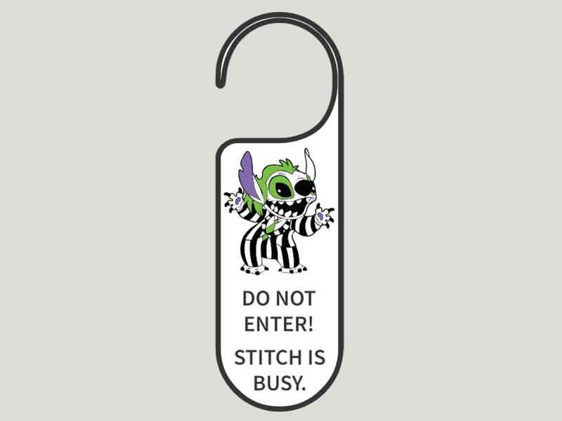 Stitch Beetlejuice Cosplay Door Hanger