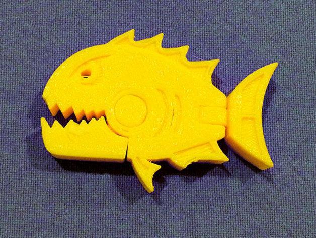 Attack of the Pianha's... Piranha fish with moving jaw and tail