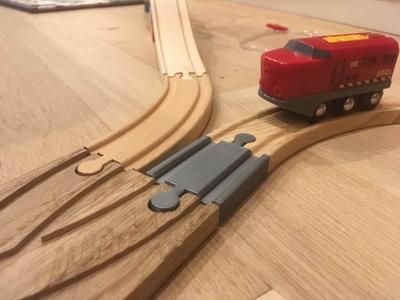 Wooden train track : Mini straight track Male Male (Brio / Ikea ...)