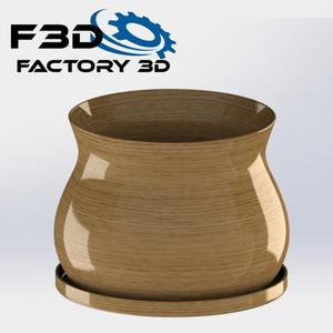 Planter C D100H70 + dish // Pot C