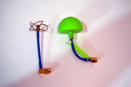 FPV Cloverleaf antenna cover and angler