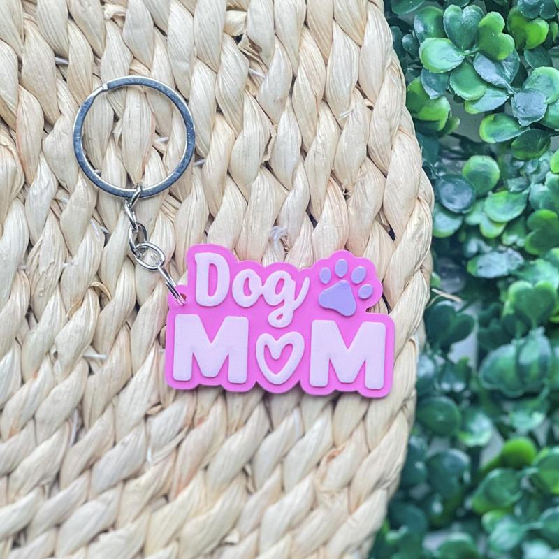 DOG MOM keychain - 2 and 3 colors