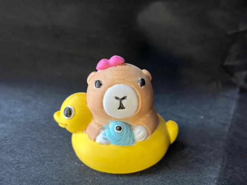 Capybara Fishing Vacation Edition Trendy Plaything Figurine