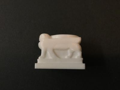 Column base with two sphinxes