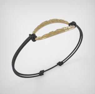 Bracelet Oval Nature - Metal / Leather