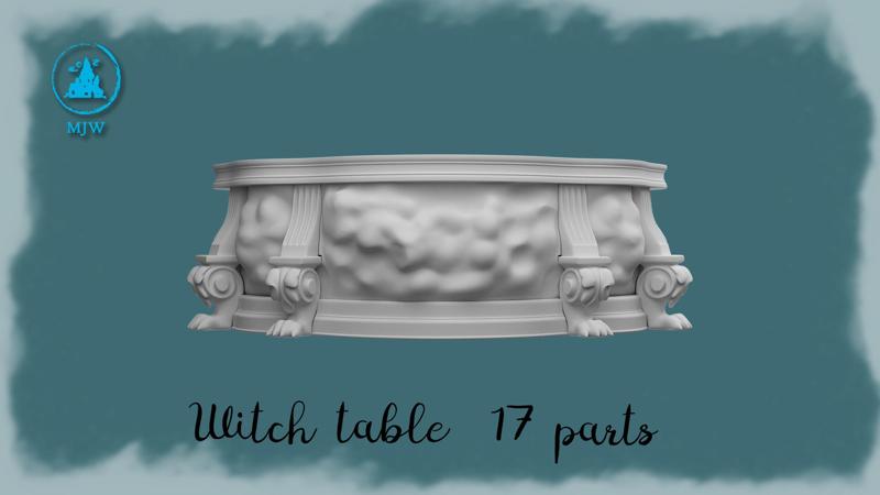 Witch Table – 3D Printable Fantasy Miniature