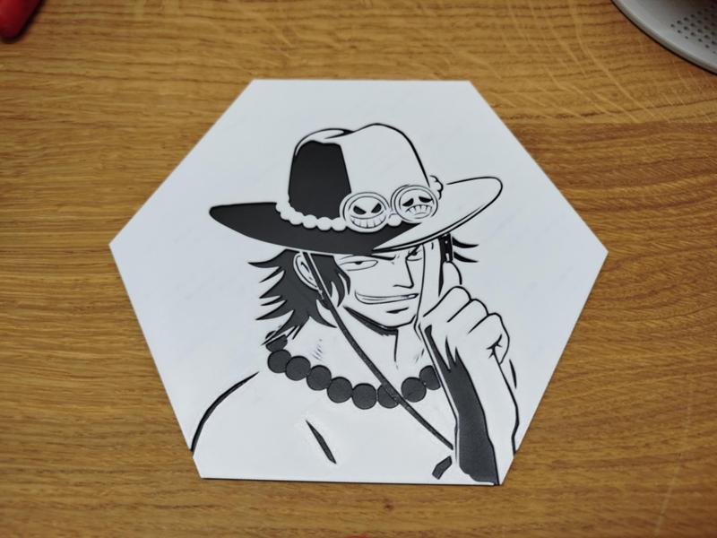 One Piece Hueforge Hexagon Ace