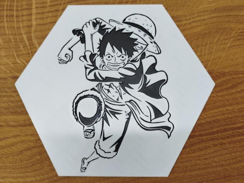 One Piece Hueforge Hexagon Ruffy