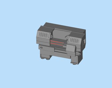 Digital model of industrial processing precision machine tool scene