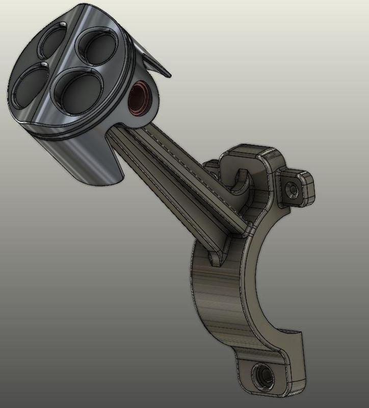 straight connecting rod and piston